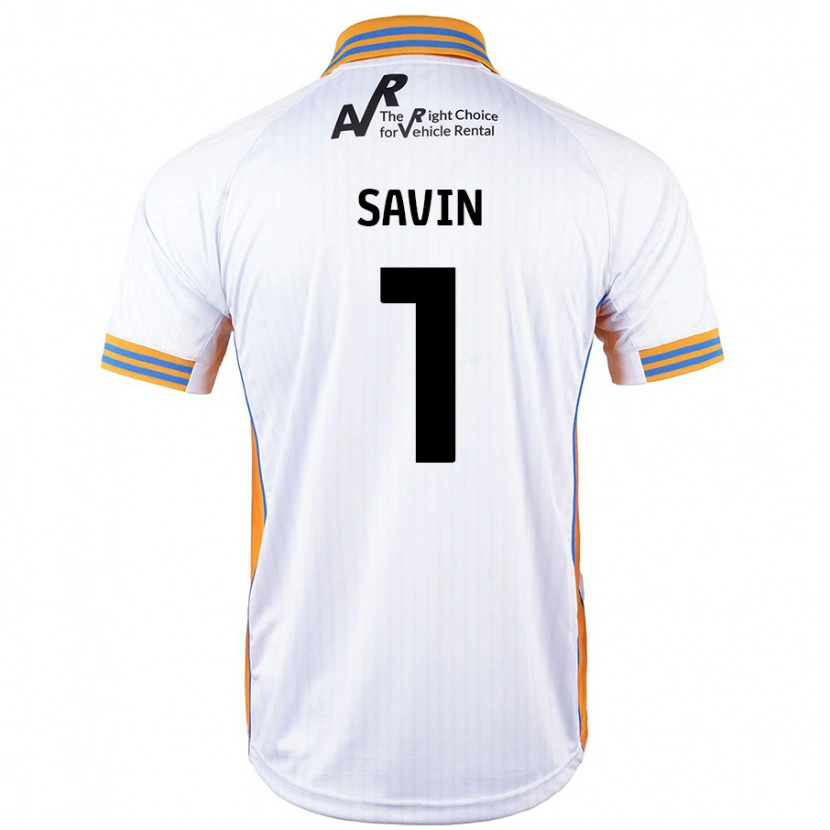 Danxen Mænd Toby Savin #1 Hvid Udebane Spillertrøjer 2024/25 Trøje T-Shirt
