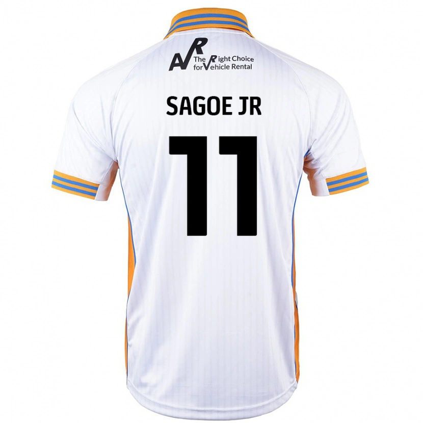 Danxen Mænd Charles Sagoe Jr #11 Hvid Udebane Spillertrøjer 2024/25 Trøje T-Shirt