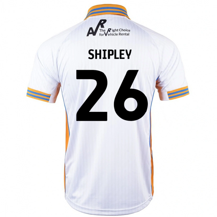 Danxen Mænd Jordan Shipley #26 Hvid Udebane Spillertrøjer 2024/25 Trøje T-Shirt