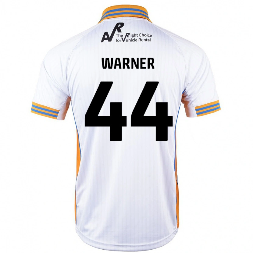 Danxen Mænd James Warner #44 Hvid Udebane Spillertrøjer 2024/25 Trøje T-Shirt