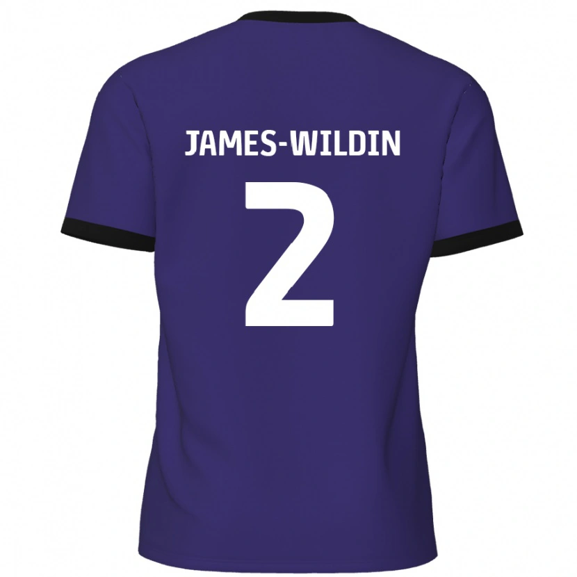 Danxen Mænd Luther James-Wildin #2 Lilla Udebane Spillertrøjer 2024/25 Trøje T-Shirt