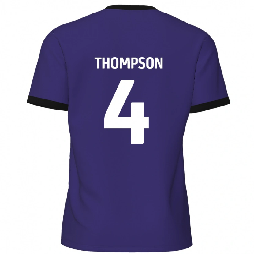 Danxen Mænd Nathan Thompson #4 Lilla Udebane Spillertrøjer 2024/25 Trøje T-Shirt