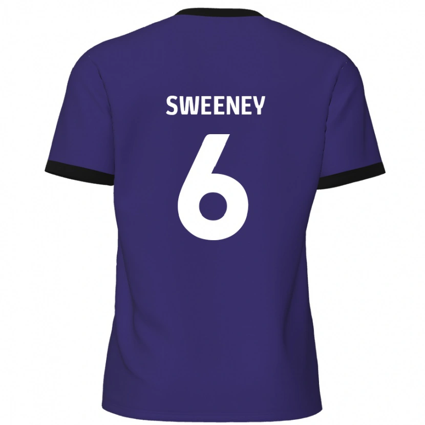 Danxen Mænd Dan Sweeney #6 Lilla Udebane Spillertrøjer 2024/25 Trøje T-Shirt