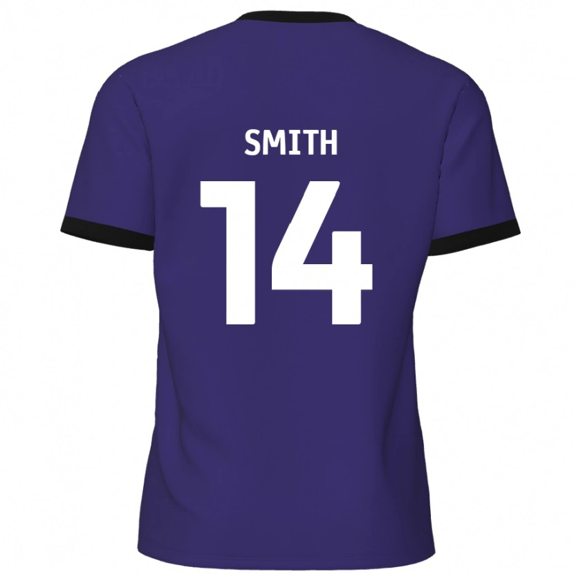 Danxen Mænd Kane Smith #14 Lilla Udebane Spillertrøjer 2024/25 Trøje T-Shirt