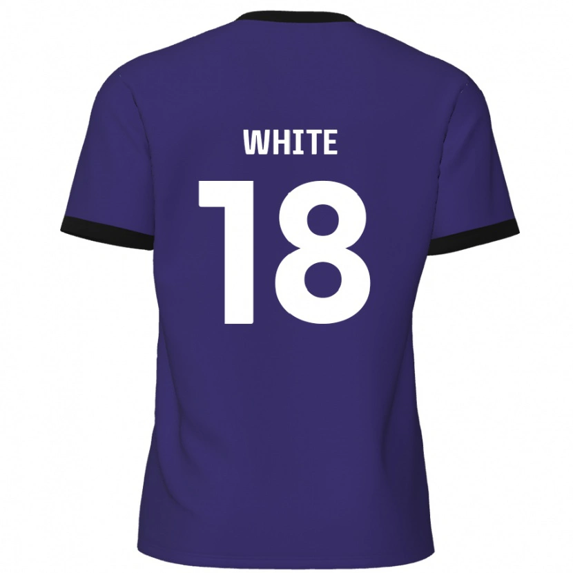 Danxen Mænd Harvey White #18 Lilla Udebane Spillertrøjer 2024/25 Trøje T-Shirt