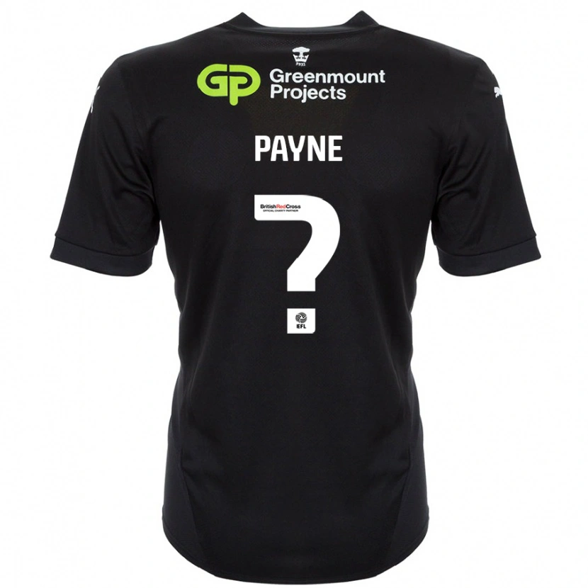 Danxen Mænd Kai Payne #0 Sort Udebane Spillertrøjer 2024/25 Trøje T-Shirt