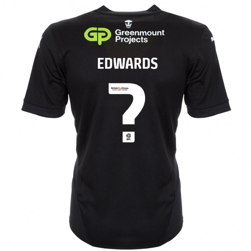 Danxen Mænd Christy Edwards #0 Sort Udebane Spillertrøjer 2024/25 Trøje T-Shirt