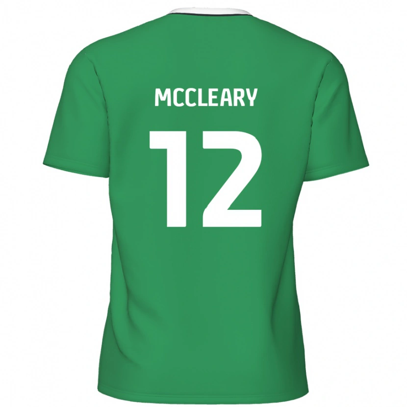 Danxen Mænd Garath Mccleary #12 Grønne Hvide Striber Udebane Spillertrøjer 2024/25 Trøje T-Shirt