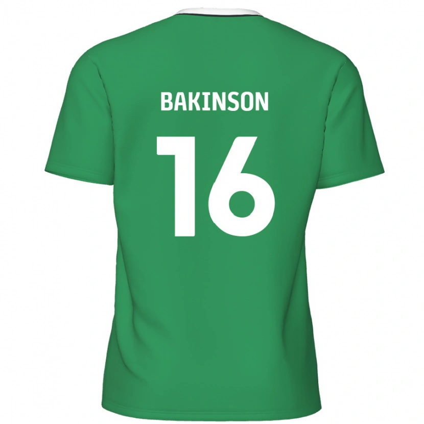 Danxen Mænd Tyreeq Bakinson #16 Grønne Hvide Striber Udebane Spillertrøjer 2024/25 Trøje T-Shirt