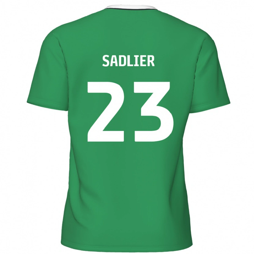 Danxen Mænd Kieran Sadlier #23 Grønne Hvide Striber Udebane Spillertrøjer 2024/25 Trøje T-Shirt
