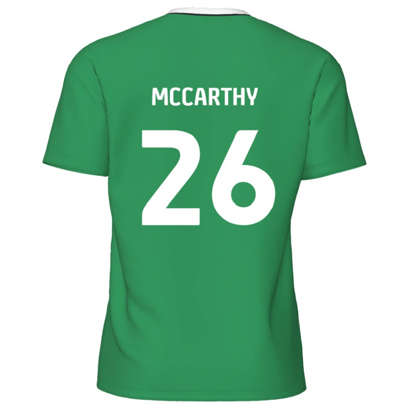 Danxen Mænd Jason Mccarthy #26 Grønne Hvide Striber Udebane Spillertrøjer 2024/25 Trøje T-Shirt