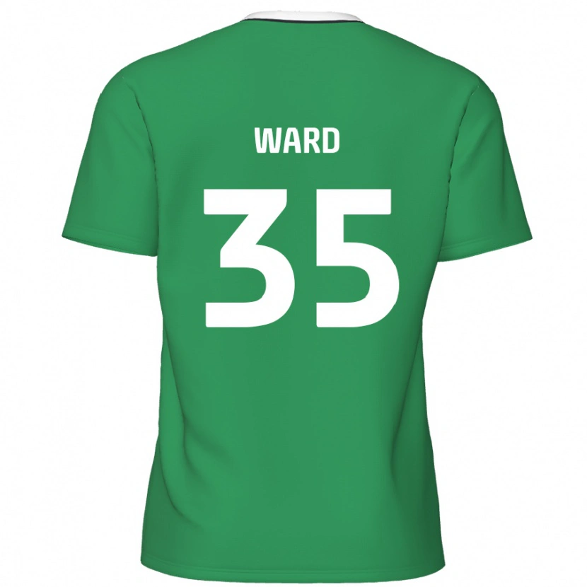 Danxen Mænd Christie Ward #35 Grønne Hvide Striber Udebane Spillertrøjer 2024/25 Trøje T-Shirt