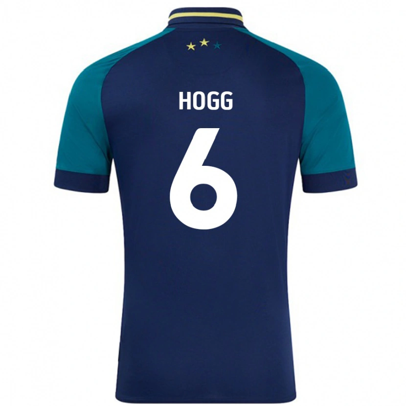 Danxen Mænd Jonathan Hogg #6 Marineblå Mørkegrøn Udebane Spillertrøjer 2024/25 Trøje T-Shirt