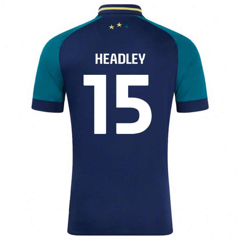 Danxen Mænd Jaheim Headley #15 Marineblå Mørkegrøn Udebane Spillertrøjer 2024/25 Trøje T-Shirt