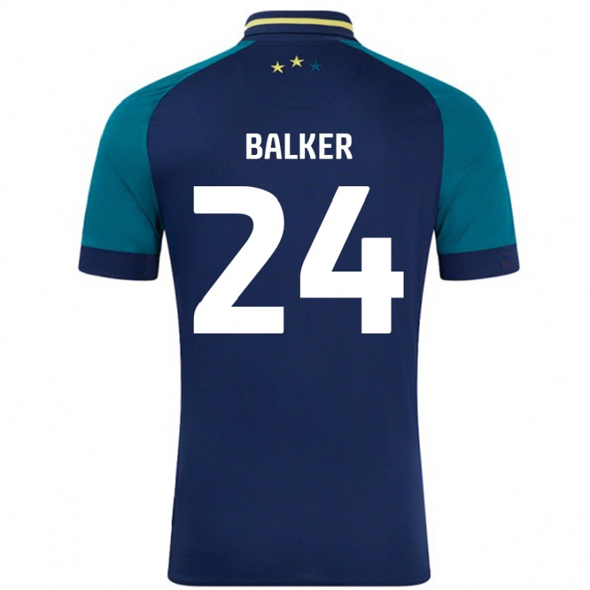 Danxen Mænd Radinio Balker #24 Marineblå Mørkegrøn Udebane Spillertrøjer 2024/25 Trøje T-Shirt