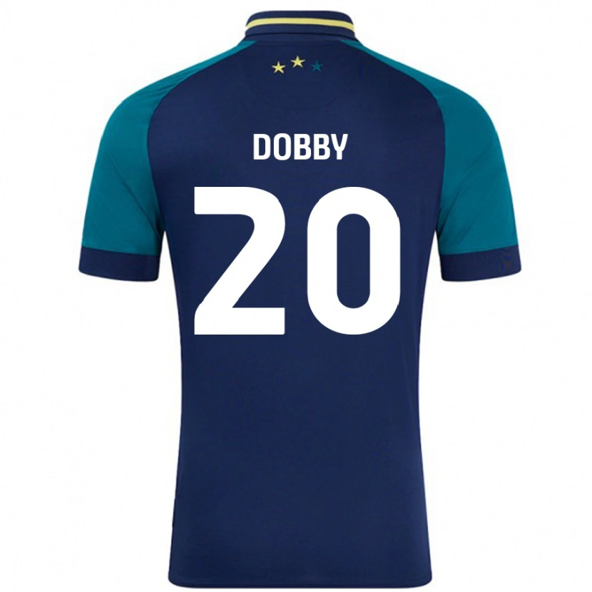 Danxen Mænd Sarah Dobby #20 Marineblå Mørkegrøn Udebane Spillertrøjer 2024/25 Trøje T-Shirt
