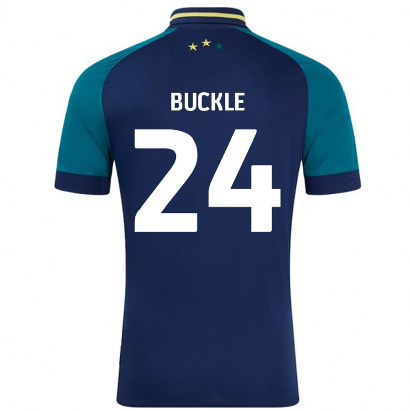 Danxen Mænd Sharone Buckle #24 Marineblå Mørkegrøn Udebane Spillertrøjer 2024/25 Trøje T-Shirt