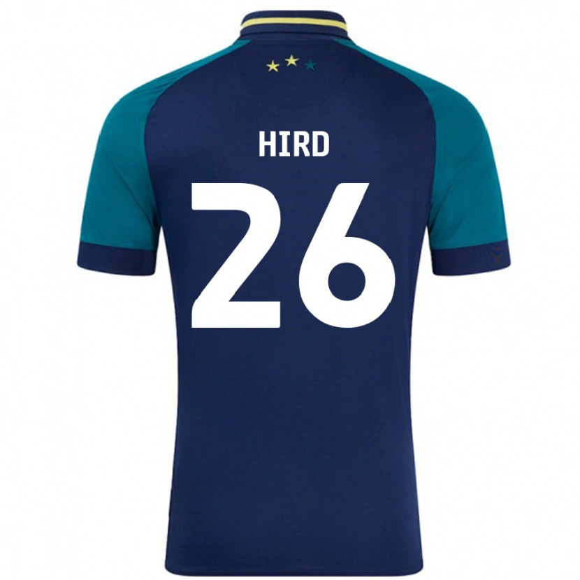 Danxen Mænd Kayley Hird #26 Marineblå Mørkegrøn Udebane Spillertrøjer 2024/25 Trøje T-Shirt