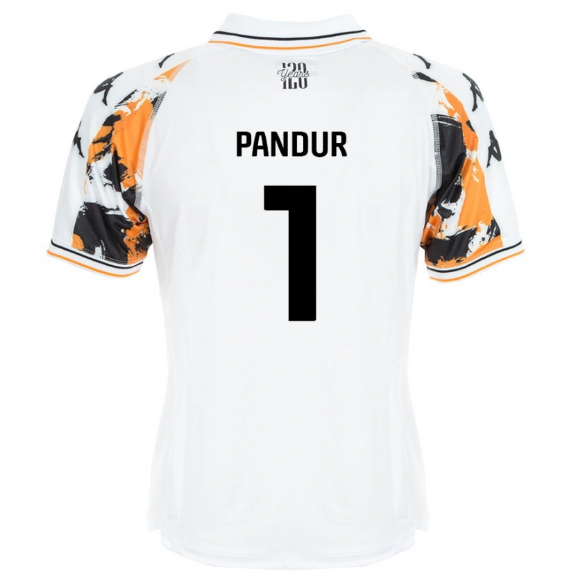 Danxen Mænd Ivor Pandur #1 Hvid Udebane Spillertrøjer 2024/25 Trøje T-Shirt