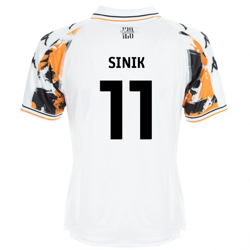 Danxen Mænd Doğukan Sinik #11 Hvid Udebane Spillertrøjer 2024/25 Trøje T-Shirt