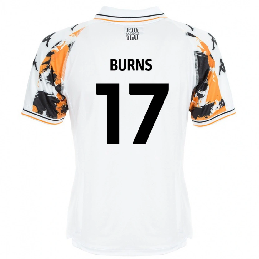 Danxen Mænd Finley Burns #17 Hvid Udebane Spillertrøjer 2024/25 Trøje T-Shirt