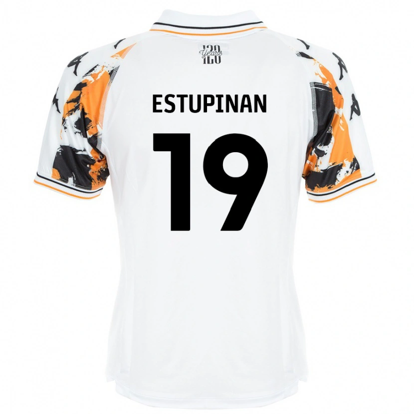 Danxen Mænd Óscar Estupiñán #19 Hvid Udebane Spillertrøjer 2024/25 Trøje T-Shirt