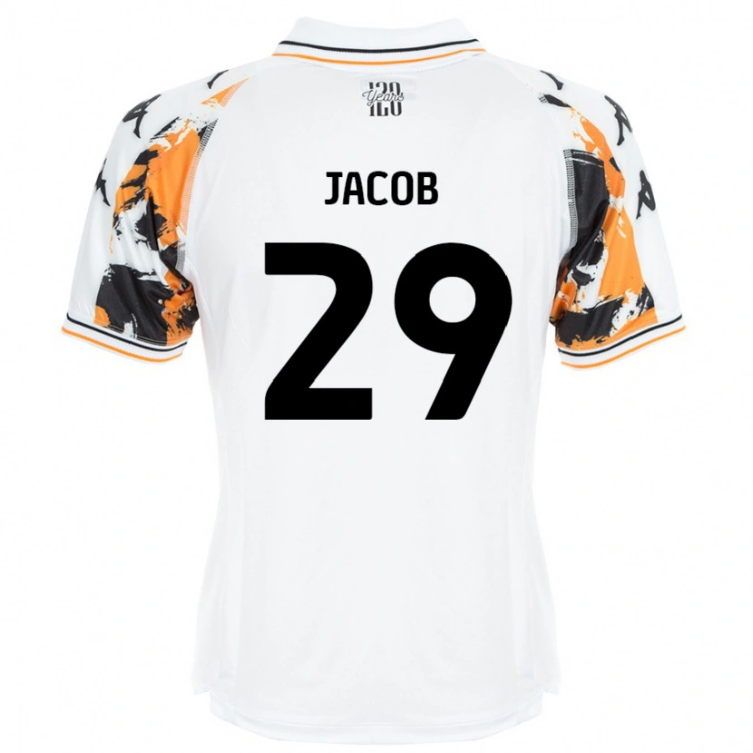 Danxen Mænd Matty Jacob #29 Hvid Udebane Spillertrøjer 2024/25 Trøje T-Shirt