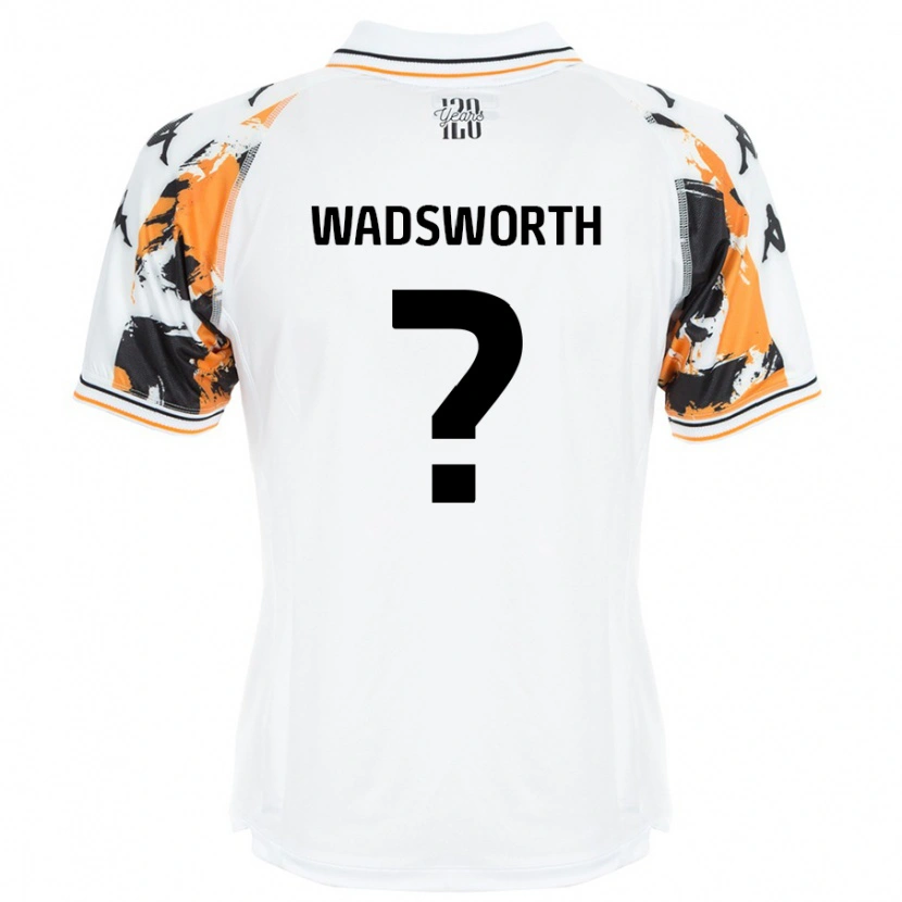Danxen Mænd Noah Wadsworth #0 Hvid Udebane Spillertrøjer 2024/25 Trøje T-Shirt