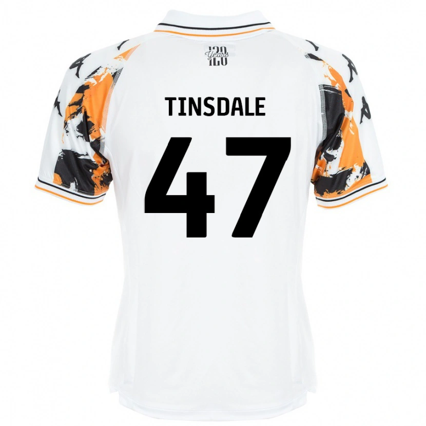 Danxen Mænd Nathan Tinsdale #47 Hvid Udebane Spillertrøjer 2024/25 Trøje T-Shirt