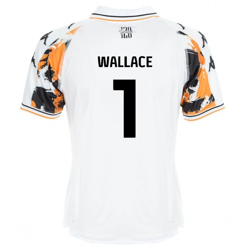 Danxen Mænd Abbi Wallace #1 Hvid Udebane Spillertrøjer 2024/25 Trøje T-Shirt