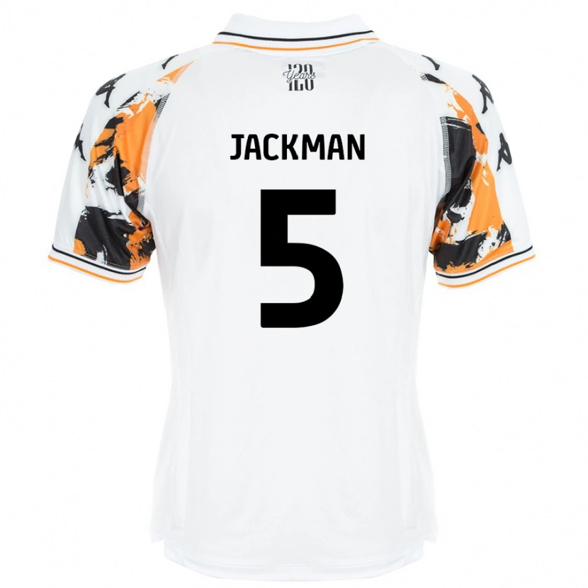Danxen Mænd Ellice Jackman #5 Hvid Udebane Spillertrøjer 2024/25 Trøje T-Shirt