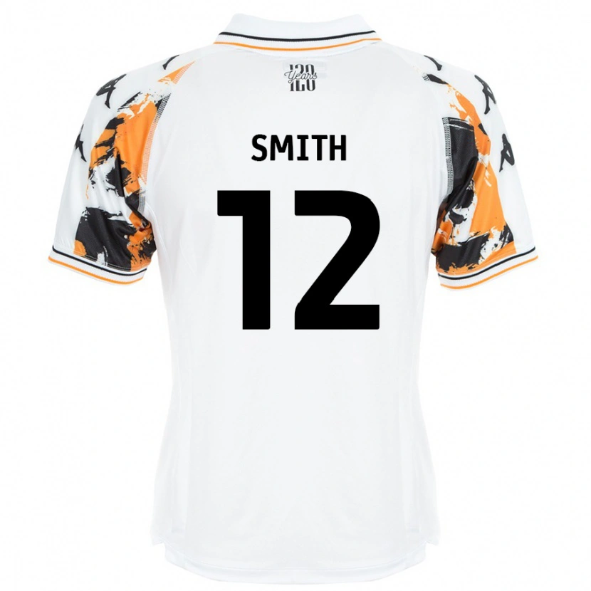 Danxen Mænd Emily Smith #12 Hvid Udebane Spillertrøjer 2024/25 Trøje T-Shirt
