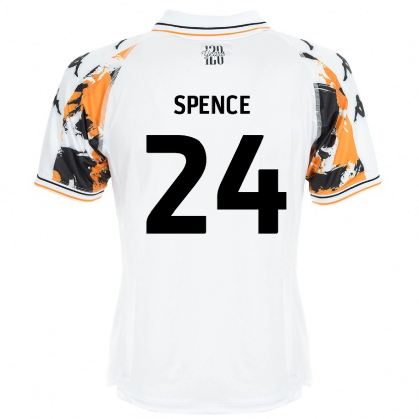 Danxen Mænd Emily Spence #24 Hvid Udebane Spillertrøjer 2024/25 Trøje T-Shirt