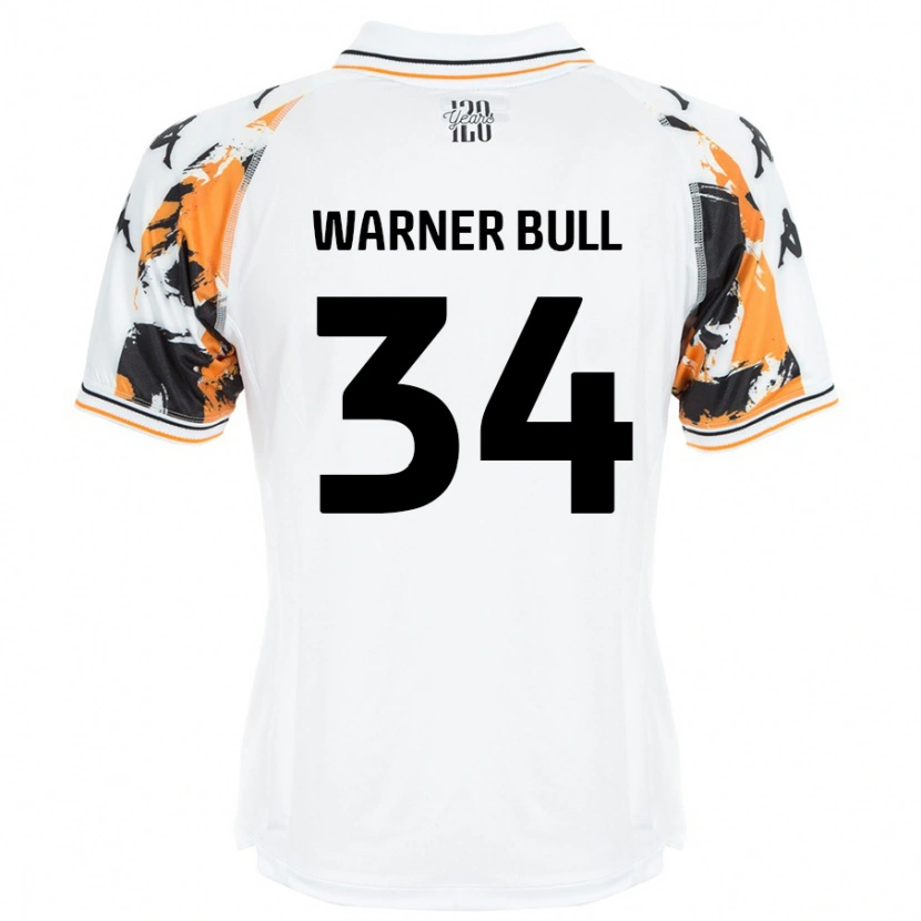 Danxen Mænd Lucy Warner-Bull #34 Hvid Udebane Spillertrøjer 2024/25 Trøje T-Shirt