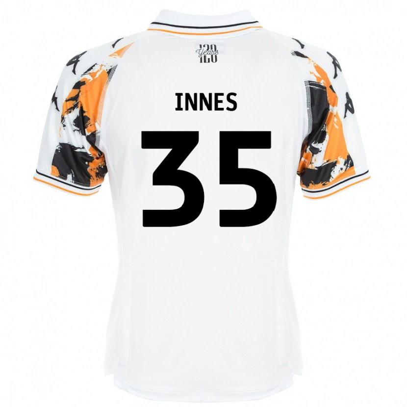 Danxen Mænd Emma Innes #35 Hvid Udebane Spillertrøjer 2024/25 Trøje T-Shirt