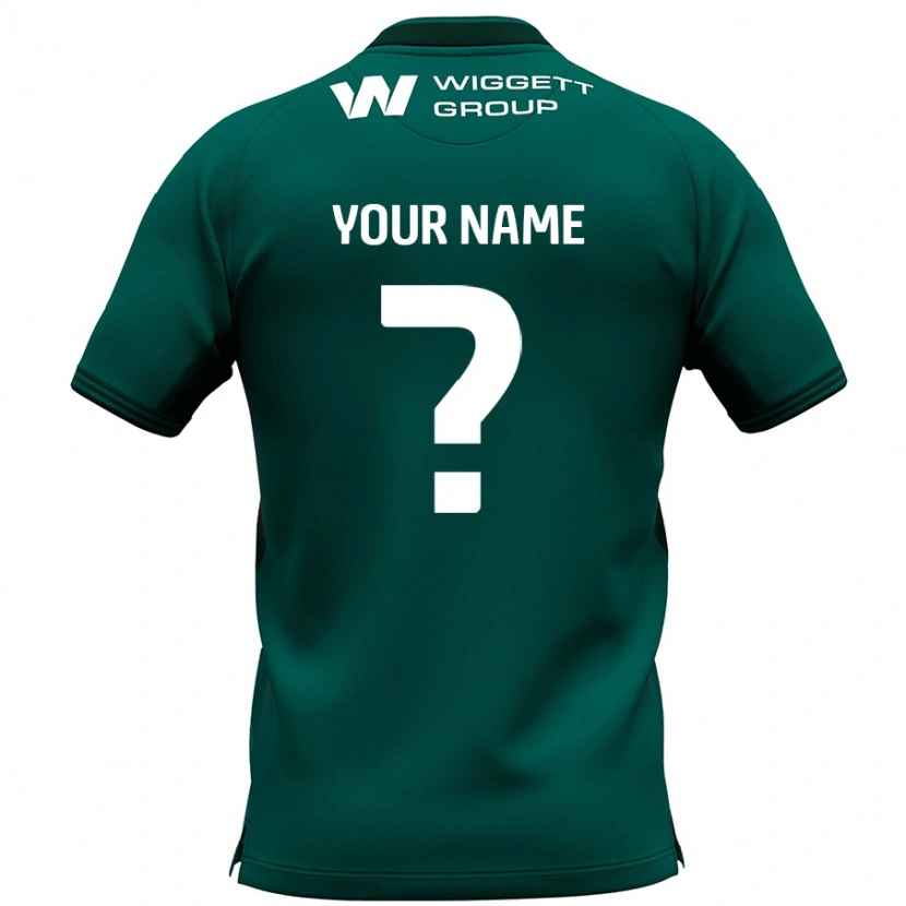 Danxen Mænd Dit Navn #0 Grøn Udebane Spillertrøjer 2024/25 Trøje T-Shirt