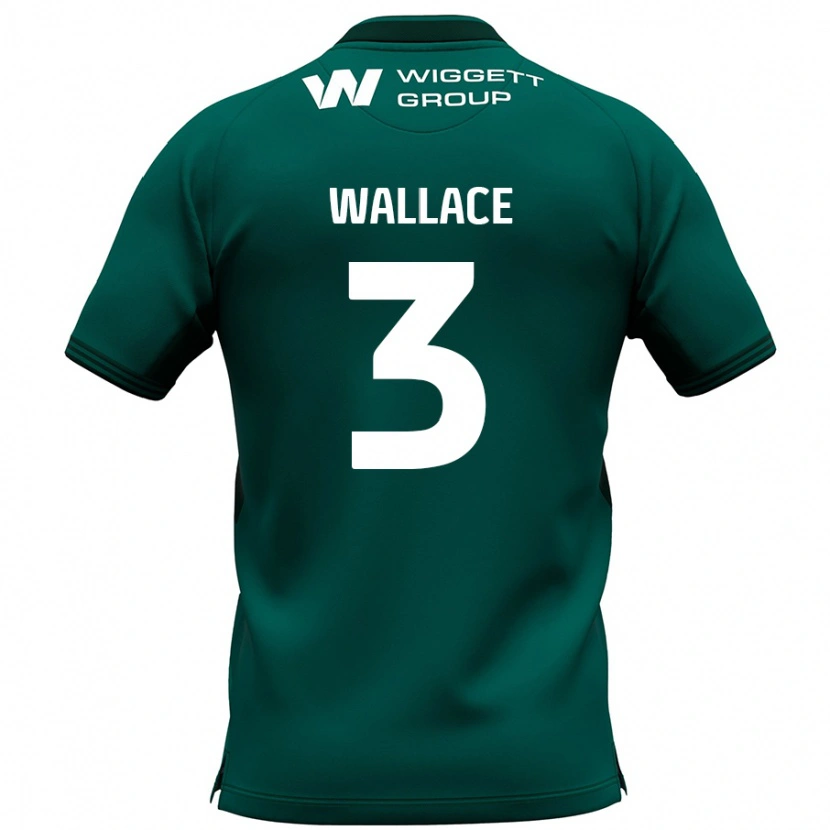 Danxen Mænd Murray Wallace #3 Grøn Udebane Spillertrøjer 2024/25 Trøje T-Shirt