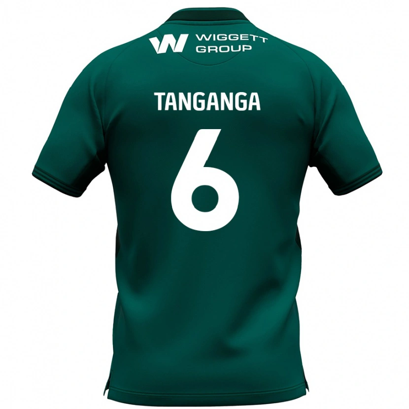 Danxen Mænd Japhet Tanganga #6 Grøn Udebane Spillertrøjer 2024/25 Trøje T-Shirt