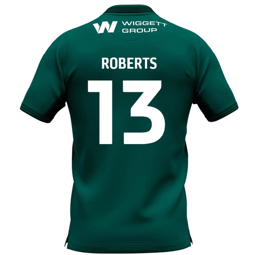 Danxen Mænd Liam Roberts #13 Grøn Udebane Spillertrøjer 2024/25 Trøje T-Shirt