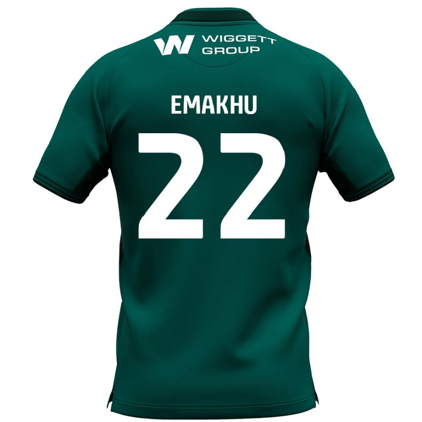 Danxen Mænd Aidomo Emakhu #22 Grøn Udebane Spillertrøjer 2024/25 Trøje T-Shirt