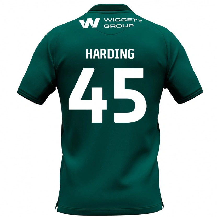 Danxen Mænd Wes Harding #45 Grøn Udebane Spillertrøjer 2024/25 Trøje T-Shirt