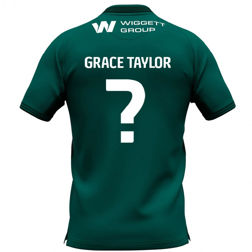 Danxen Mænd Grace Taylor #0 Grøn Udebane Spillertrøjer 2024/25 Trøje T-Shirt