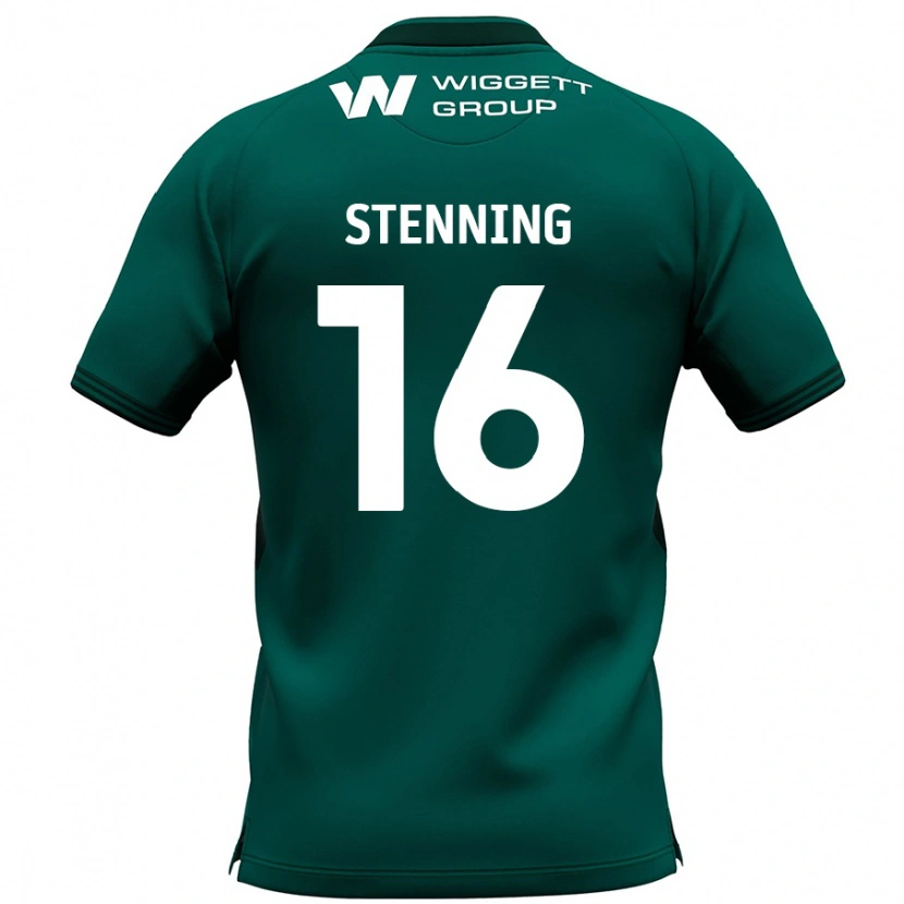 Danxen Mænd Ellie Stenning #16 Grøn Udebane Spillertrøjer 2024/25 Trøje T-Shirt