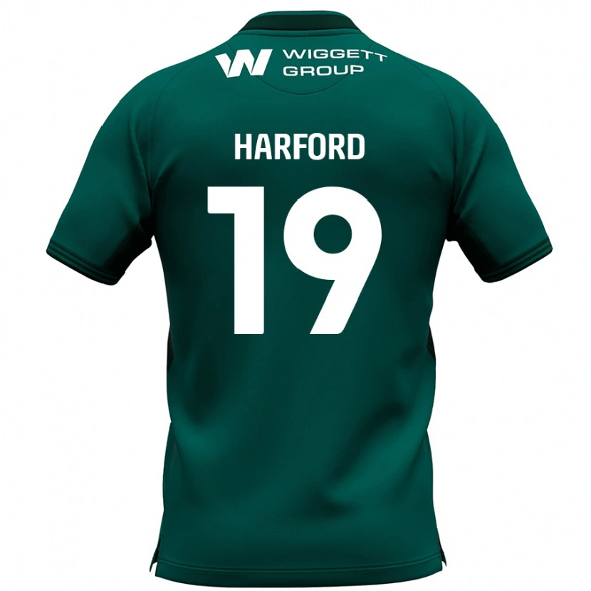 Danxen Mænd Beth Harford #19 Grøn Udebane Spillertrøjer 2024/25 Trøje T-Shirt