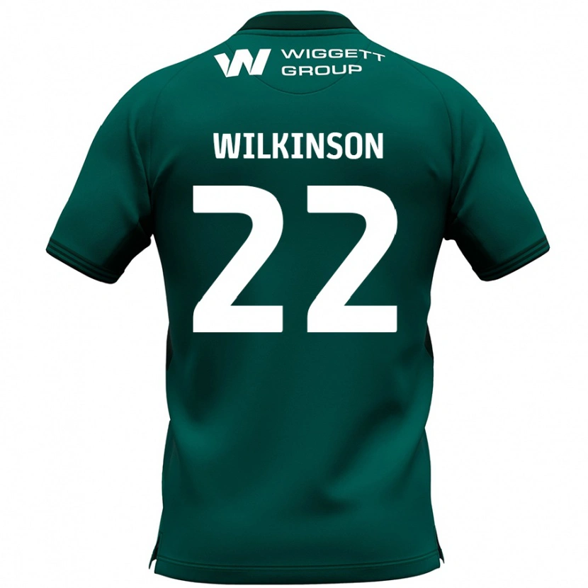 Danxen Mænd Chloe Wilkinson #22 Grøn Udebane Spillertrøjer 2024/25 Trøje T-Shirt