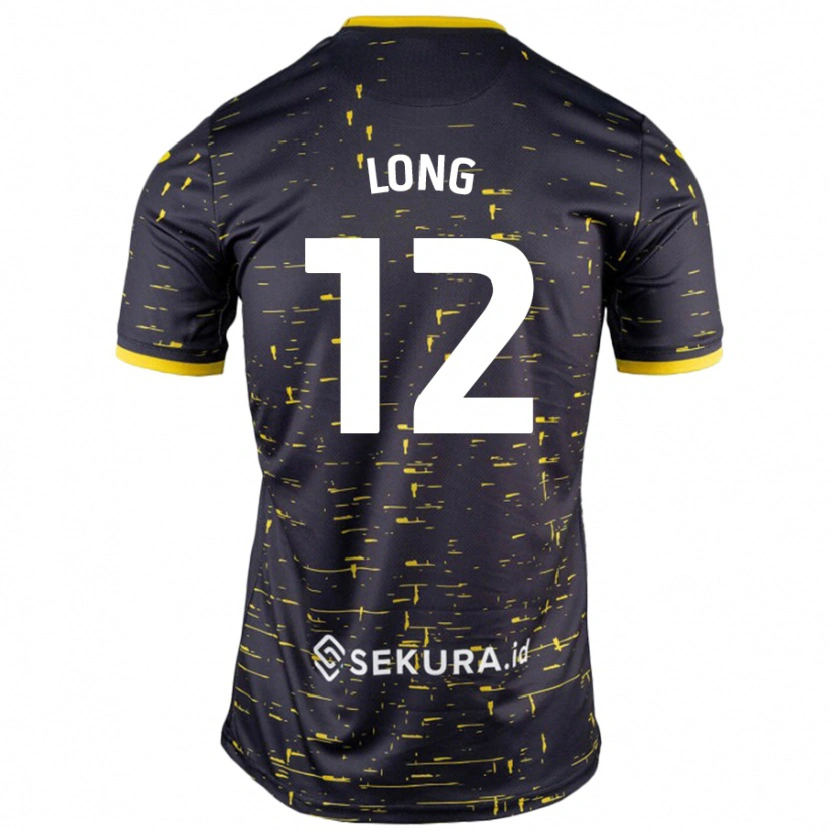 Danxen Mænd George Long #12 Sort Gul Udebane Spillertrøjer 2024/25 Trøje T-Shirt