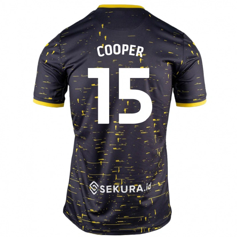 Danxen Mænd Naomi Cooper #15 Sort Gul Udebane Spillertrøjer 2024/25 Trøje T-Shirt