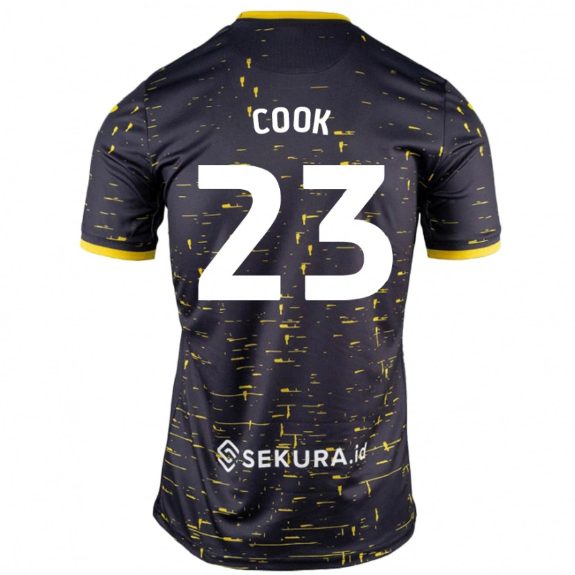 Danxen Mænd Olivia Cook #23 Sort Gul Udebane Spillertrøjer 2024/25 Trøje T-Shirt