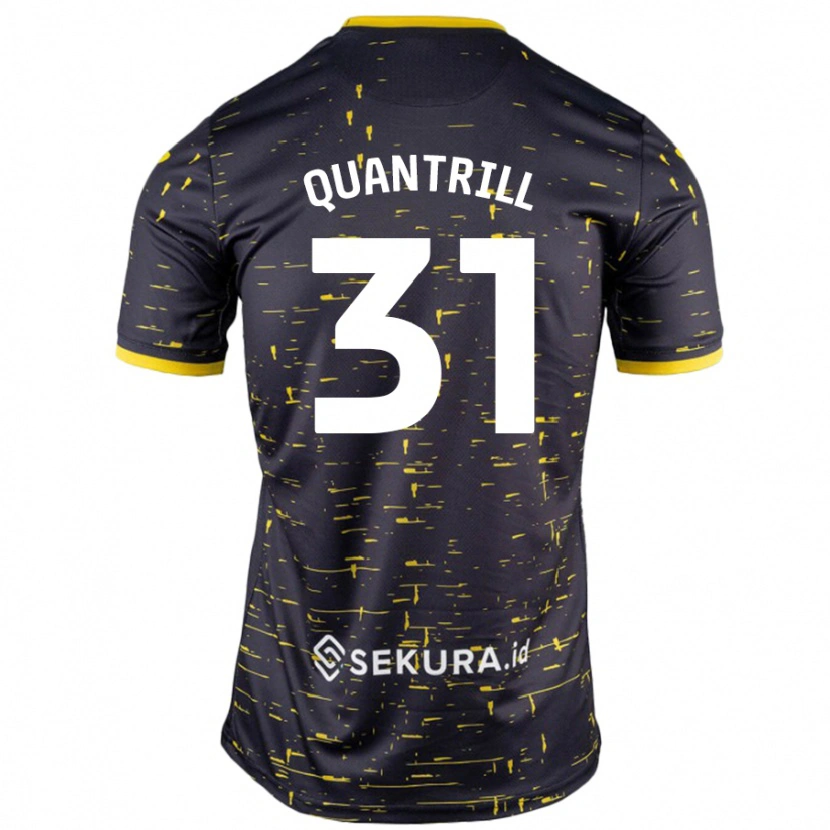 Danxen Mænd Sarah Quantrill #31 Sort Gul Udebane Spillertrøjer 2024/25 Trøje T-Shirt