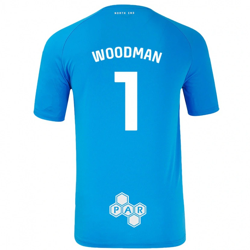 Danxen Mænd Freddie Woodman #1 Himmelblå Udebane Spillertrøjer 2024/25 Trøje T-Shirt